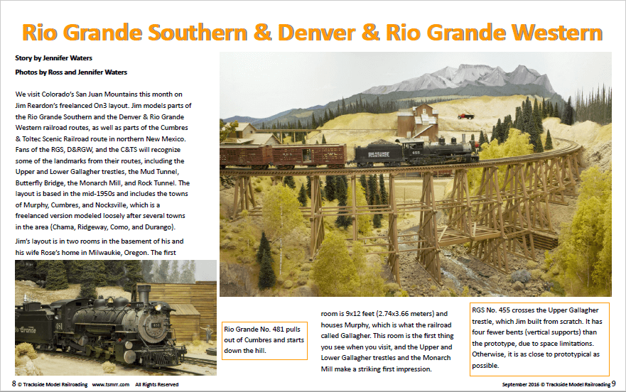 Trackside Model Railroading Page View
