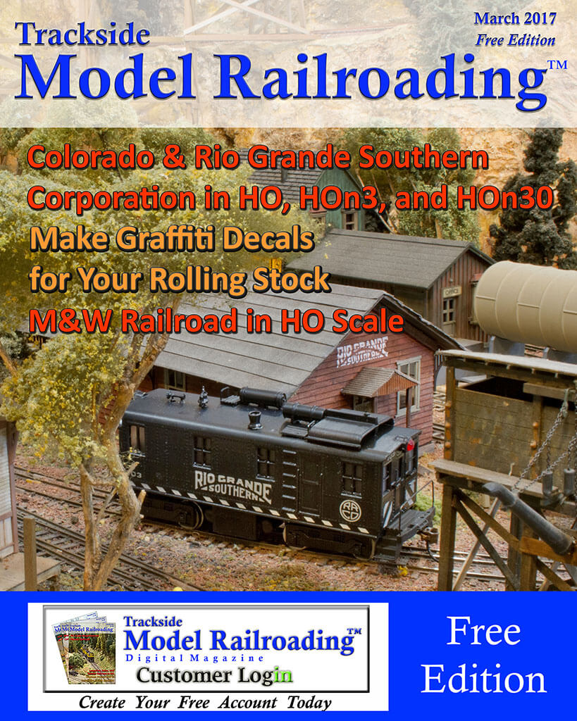 Trackside Model Railroading Digital Magazine March 2017 Cover