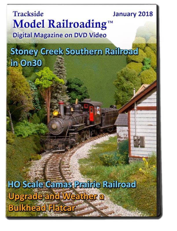 Trackside Model Railroading on DVD featuring the followings: A WWII-era northeastern Tennessee on Lee Bishop’s Stoney Creek Southern Railroad. and the Camas Prairie Railroad operated in northern Idaho and was jointly owned by the Union Pacific and Northern Pacific Railroads.