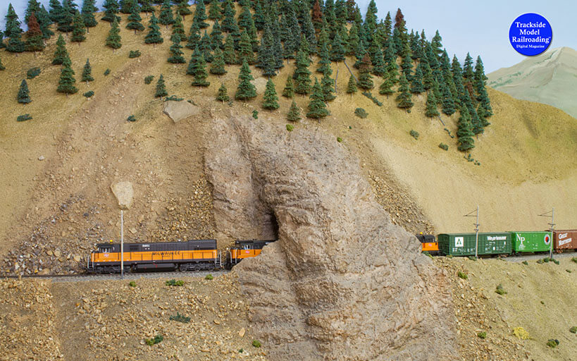 Trackside Model Railroading The Montana Rail Link on Mullan Pass in HO.