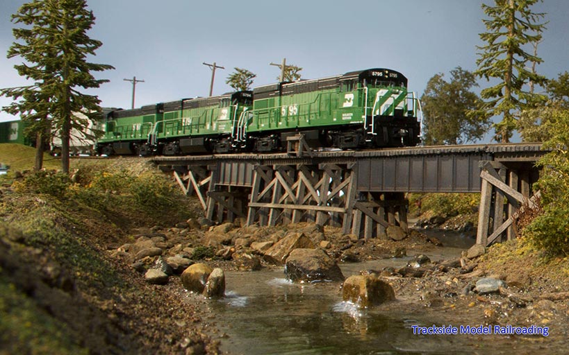 Trackside Model Railroading Burr Stewart's HO Scale Burr-lington Northern layout