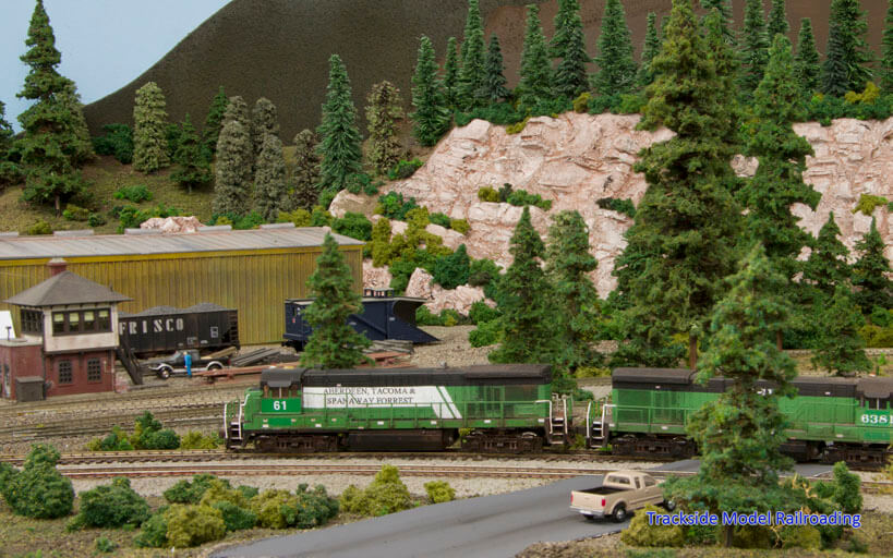 Trackside Model Railroading Walt Huston N Scale Aberdeen, Tacoma and Spanaway Forrest Railroad ATSF