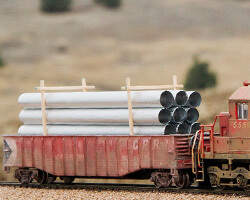 Construct and Build a Galvanized Pipe Load for Your Gondola and Flat Rail Cars